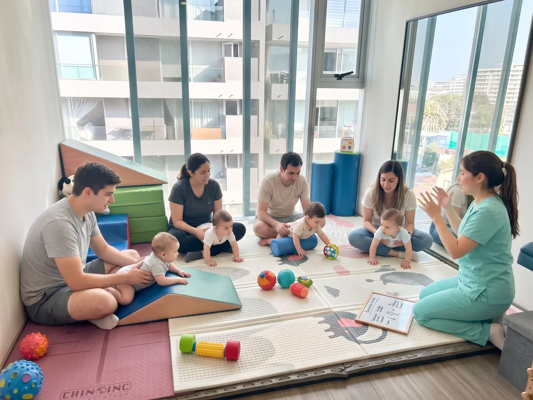 Grupo de movimiento con niños en la sala de KI